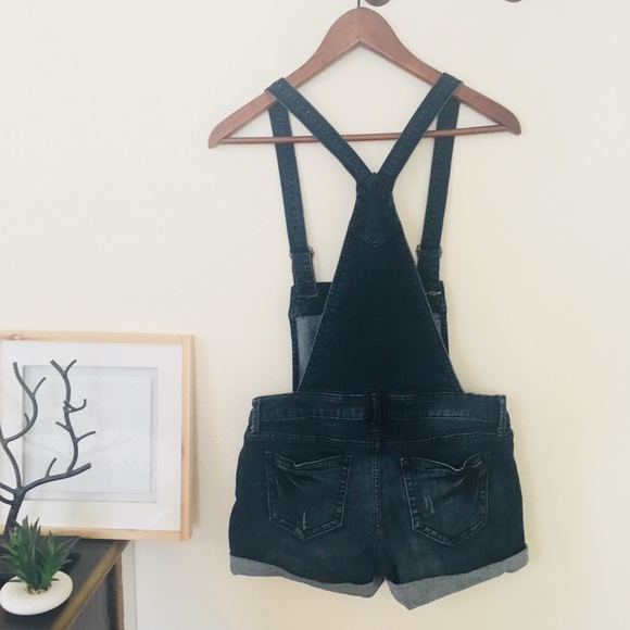 Sneak Peek denim low cut overalls NWOT - Picture 4 of 6
